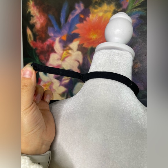 Vintage Liz Claiborne Black Textured Halter neck Formal Long Gown Sz 6 - Picture 5 of 8